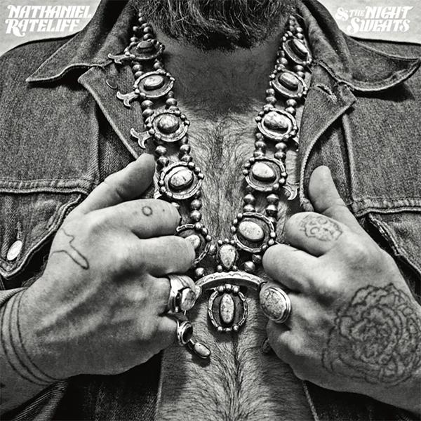 Man met tatoeages, ringen en een ketting. Draagt een spijkerjasje. De bandnaam staat boven, en de albumnaam rechts.