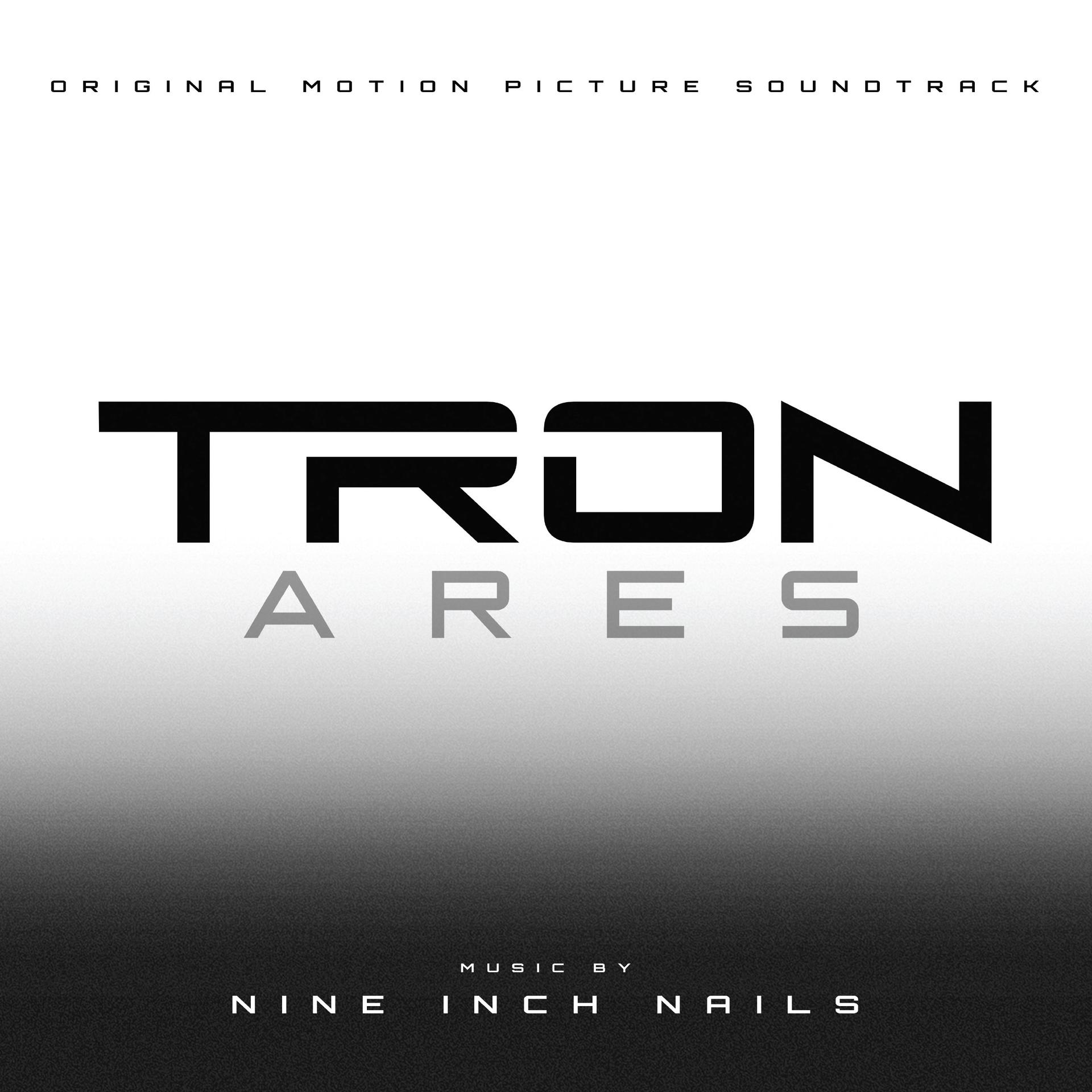Albumcover für Tron: Ares von Nine Inch Nails. Enthält Titeltext und einen Farbverlauf.