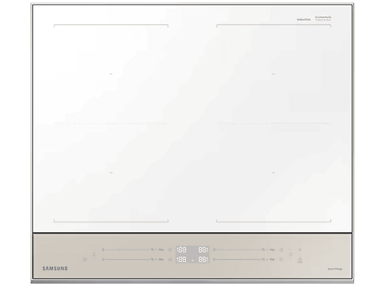 Płyta indukcyjna do zabudowy SAMSUNG NZ64B5067YY/U2 Białe szkło, Beżowy panel sterowania