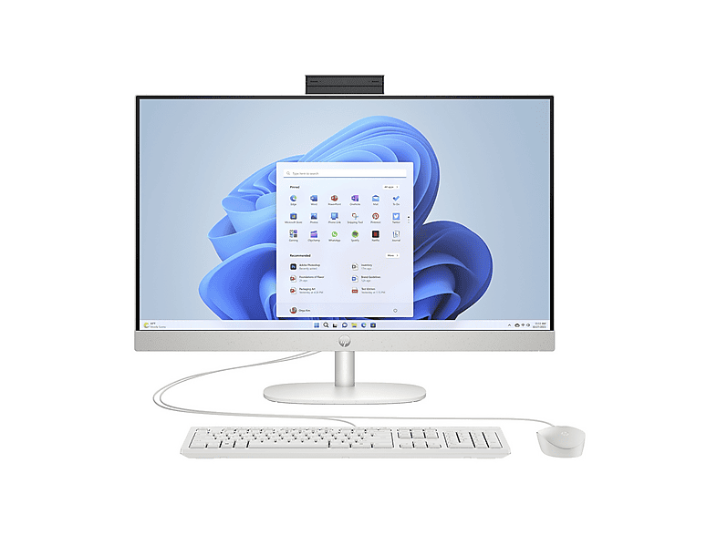 HP All-In-One 27-Cr0059Nl Aio, 27 ", Intel Core I5 1334U, RAM 16 GB, 512 GB Ssd, Shell White, Wled, Windows 11 Home