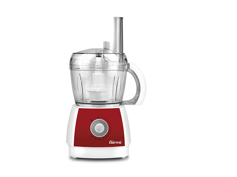 Girmi Robot Multifunzione DA Cucina, 300 W, capacità ciotola 0,8 l, Bianco/Rosso Robot DA Cucina