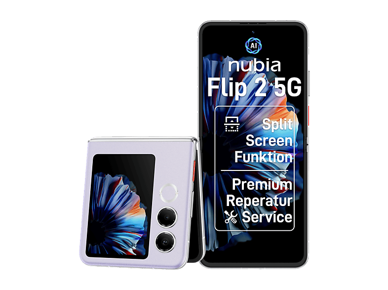 NUBIA Flip 2 256 GB Lilac Purple Dual SIM