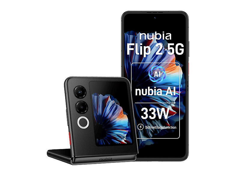 NUBIA Flip 2 256 GB Night Black Dual SIM