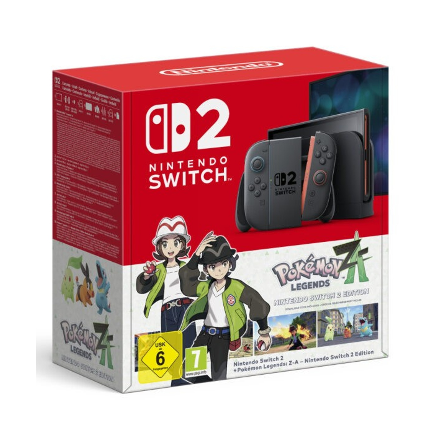 NINTENDO SWITCH 2 BND POKEMON ZA, nero rosso