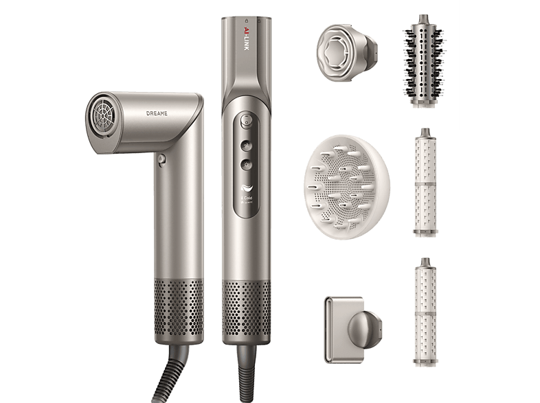 Dreame Dazzle Hair Dryer Zimny nawiew Średnica szczotki 38mm 3 poziomy temperatury