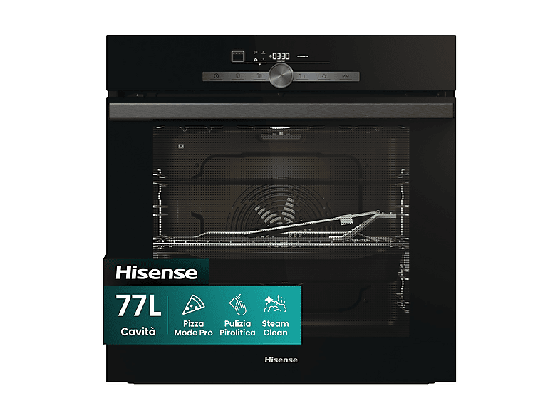 HISENSE BI350BGPZ FORNO INCASSO Capacità 77 l, dimensoni: L 59,5 cm - A P 56,4 cm, Nero, classe A+