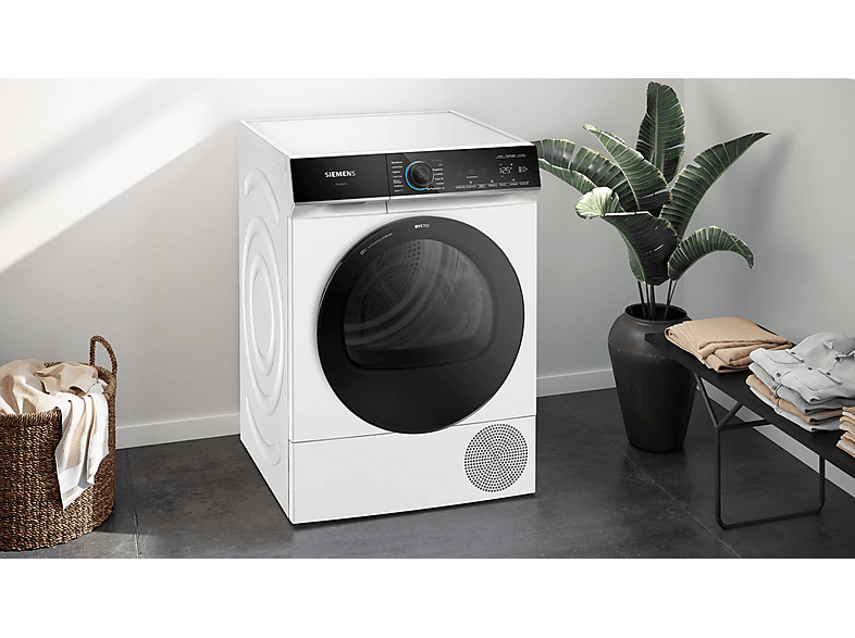 SIEMENS WQ46B2DFCB Wärmepumpentrockner iQ700 (9,0 kg, Weiß)