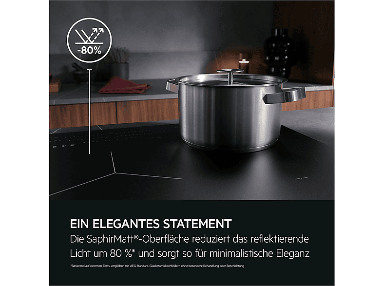 AEG TK85IM0FSZ 6000 Flex SaphirMatt® Induktionskochfeld (810 mm breit, 5-Zonen, Glaskeramik) — Foto 4 von 5
