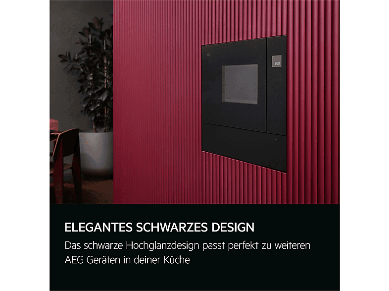 AEG TB5SM171DB Mikrowelle (800 Watt, Einbaugerät inkl. Rahmen, 17 l, Schwarz) — Foto 5 von 5