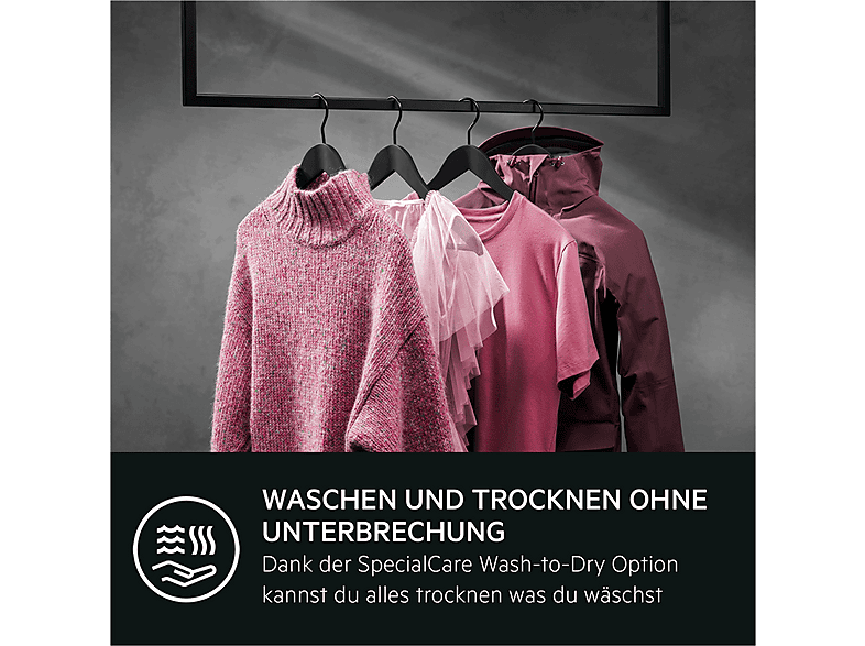 AEG LWR9W81600 Waschtrockner Freistehend Frontlader Weiß