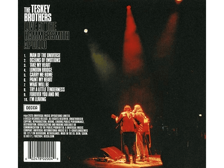 Thumbnail - The Teskey Brothers - Live at Hammersmith Apollo (CD)