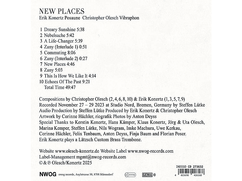 Thumbnail - Olesch/Konertz Duo - new places (CD)