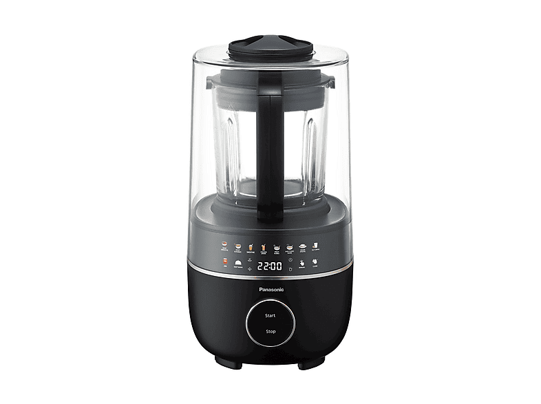FRULLATORE PANASONIC MX-HG4401KXE, Potenza 800 W, Caraffa da 1.2 l, 10 velocità, vetro, Design 3D con lama a 6 alette; Acciaio inox, Nero e Oro rosa