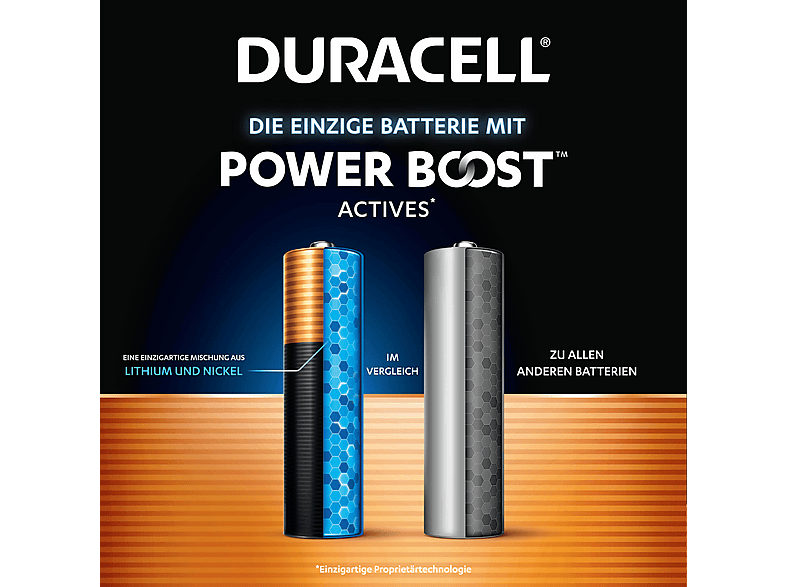 DURACELL 137486 AA Batterie, Alkaline, 1.5 Volt 4 Stück