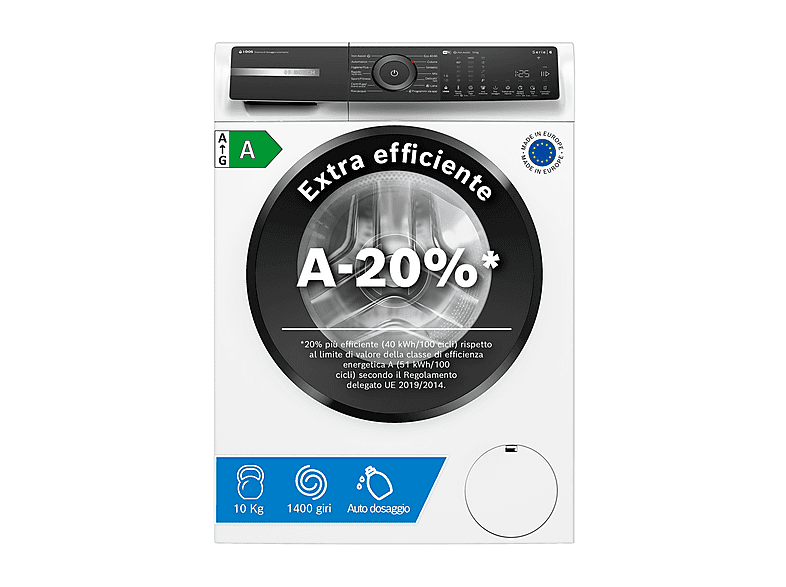 Bosch Wgh254A0It Lavatrice, Caricamento frontale, 10 kg, 59 cm, Classe A
