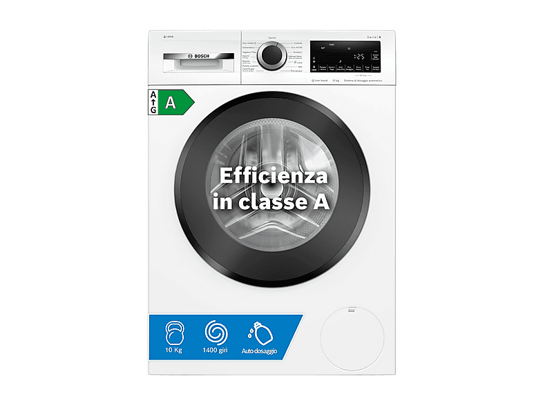 Bosch Wgg254F0Ii Lavatrice, Caricamento frontale, 10 kg, 58,8 cm, Classe A
