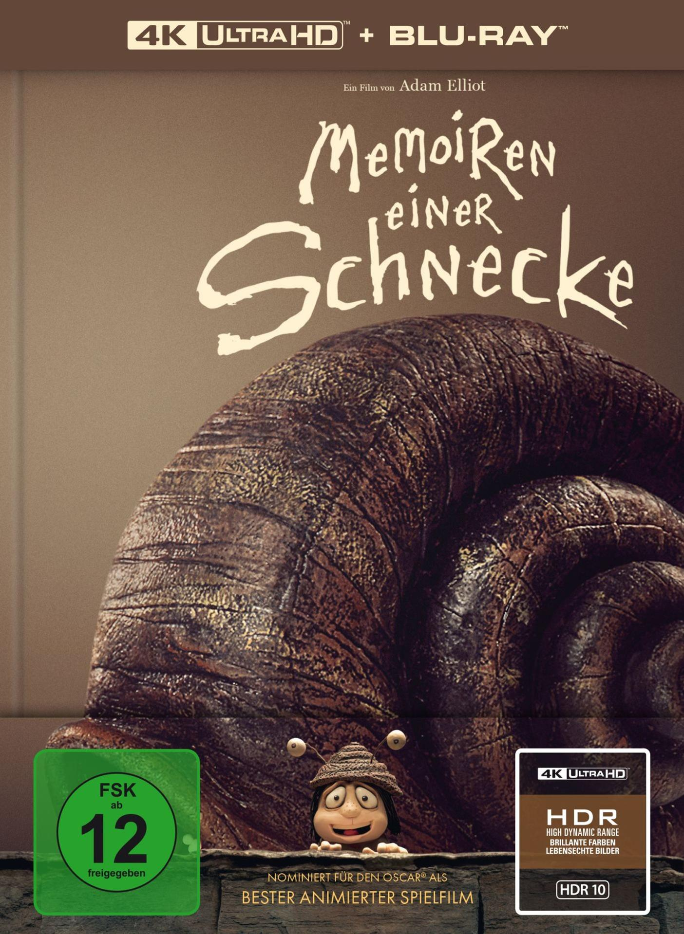 Filmcover mit Schneckenhaus, Titel auf Deutsch und animiertem Charakter. Grüner FSK 12 Aufkleber.