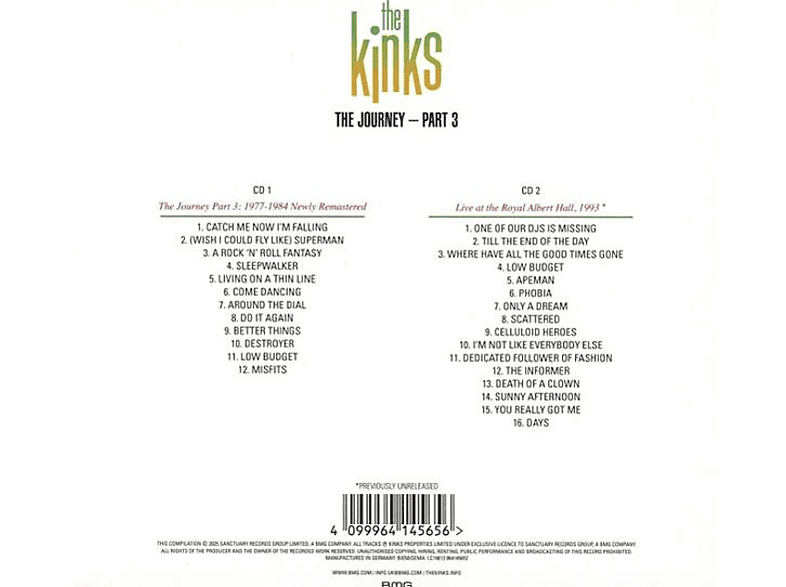 Thumbnail - The Kinks - Journey Pt. 3 (CD)