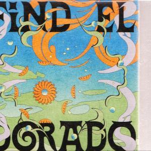 Farbenfrohe Grafik mit Text 'IND EL' und 'GRADO'. Florale und abstrakte Formen in Blau, Orange und Grün.