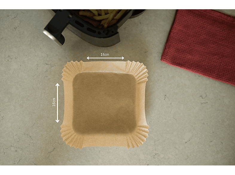 Thumbnail - KOENIC KAFP-1616 Heißluftfritteusenpapier Braun