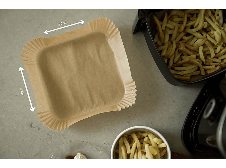 Thumbnail - KOENIC KAFP-2020 Heißluftfritteusenpapier Braun
