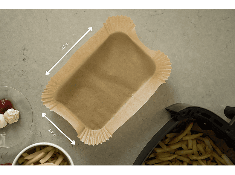 Thumbnail - KOENIC KAFP-2214 Heißluftfritteusenpapier Braun