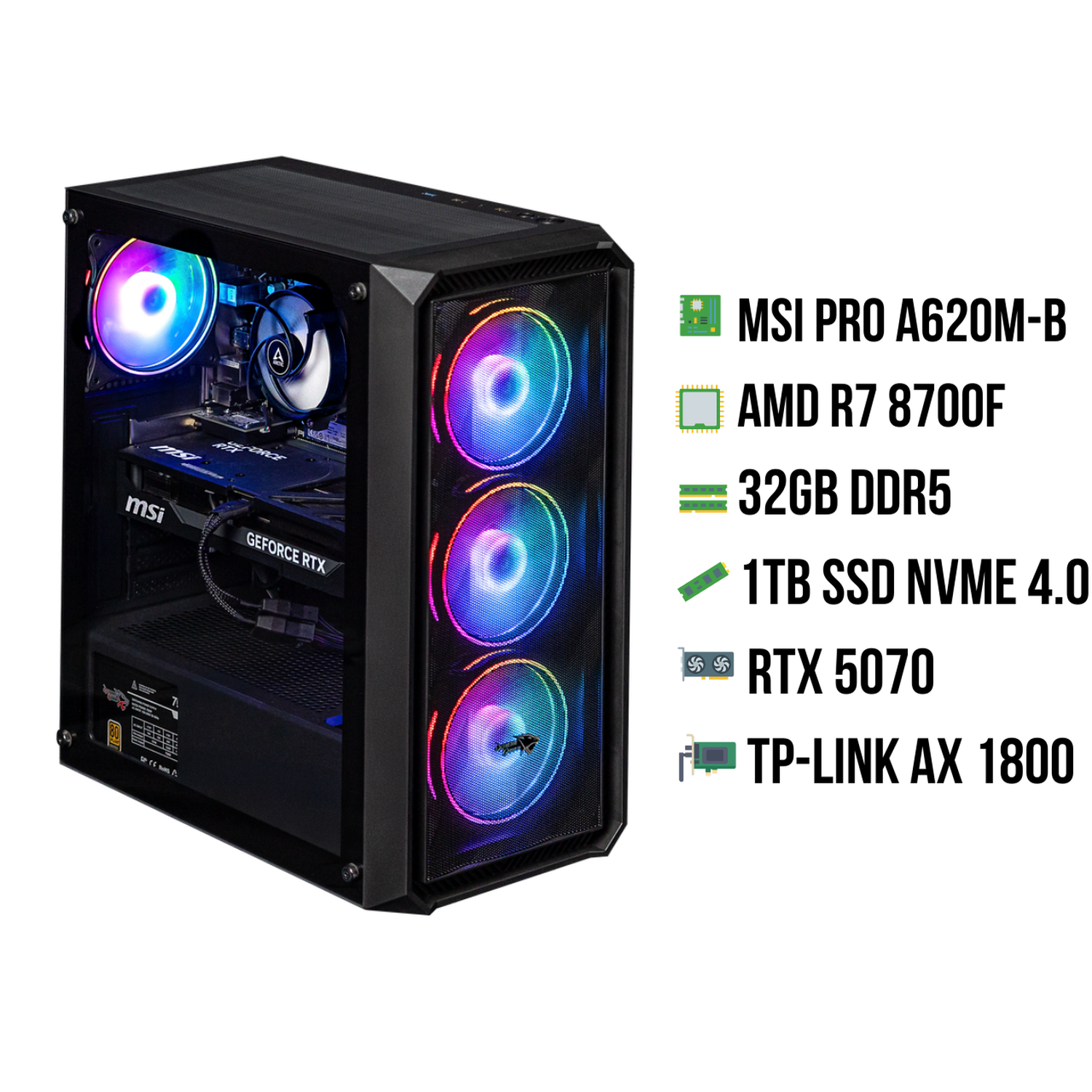 EXTREMEGAMER CLASSIC LVL 5 V3 | AMD Ryzen 7 8700F - 32 GB - 1TB