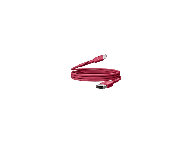 Fresh 'n Rebel Flexwave Silicone Braided Usb-a Naar Usb-c Usb-kabel 2 M Berry Red afbeelding