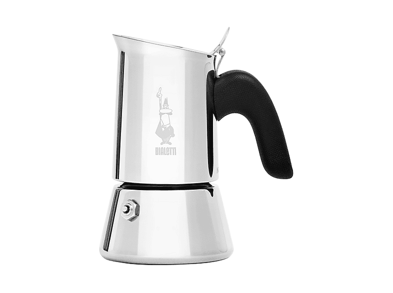 Moka Bialetti New Venus, 2 Tazze, Adatta a piani cottura gas, 85 ml, Acciaio Inossidabile