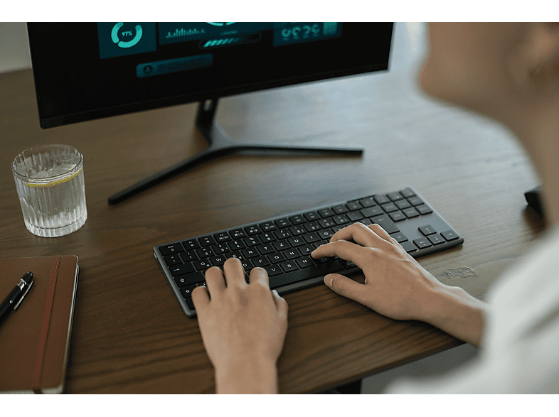Thumbnail - ISY IKE-7100, Tastatur, Scissor, kabellos, Grau