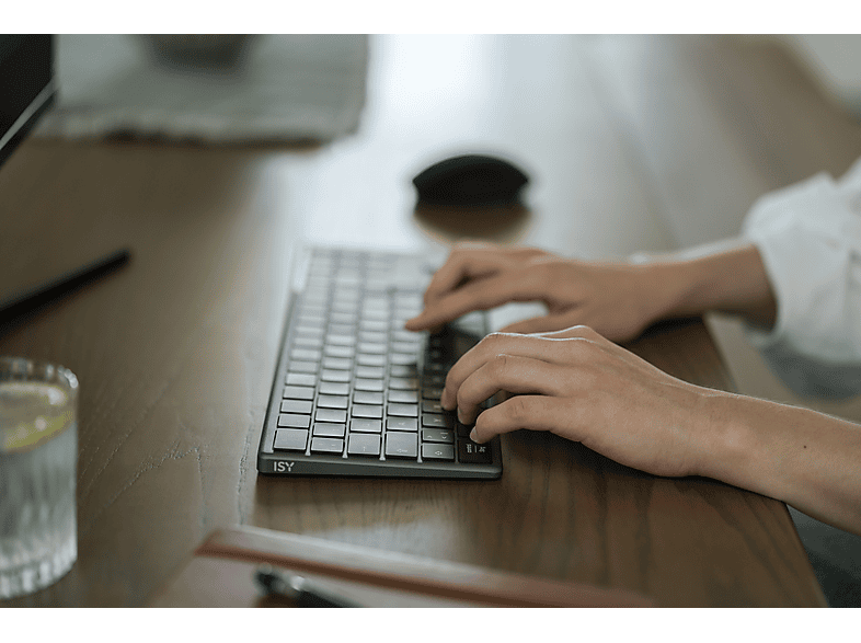 Thumbnail - ISY IKE-7100, Tastatur, Scissor, kabellos, Grau