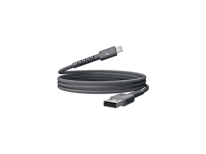 Câble USB-A vers Lightning en silicone tressé Fresh 'n Rebel Flexwave 70 cm Gris Orage