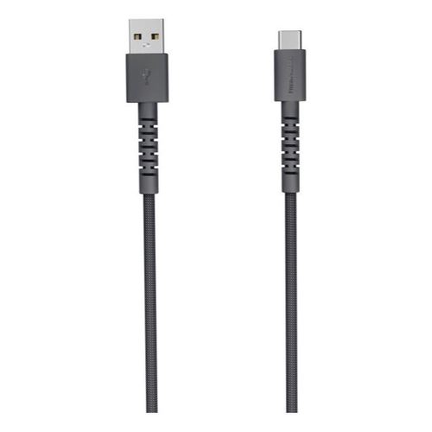 Deux câbles USB gris sur fond blanc. Celui de gauche est USB-A, celui de droite est USB-C.