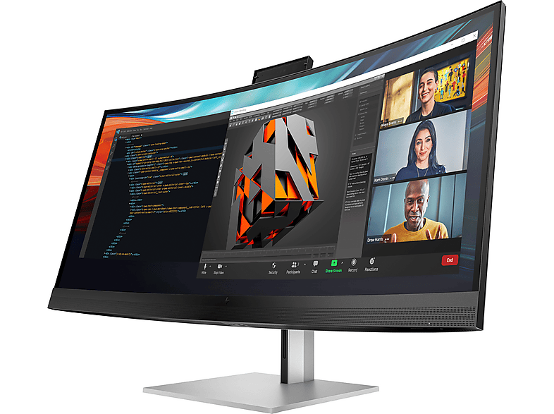 HP Series 7 Pro 740pm, 39,7 Zoll Monitor, UHD 5K, 5 ms Reaktionszeit, 300 cd/m², 60 Hz, Schwarz/Silber — Foto 4 von 5