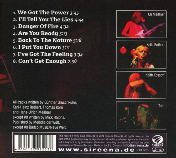 Albumcover mit Titelliste, Bandfotos und Informationen von Sireena Records.