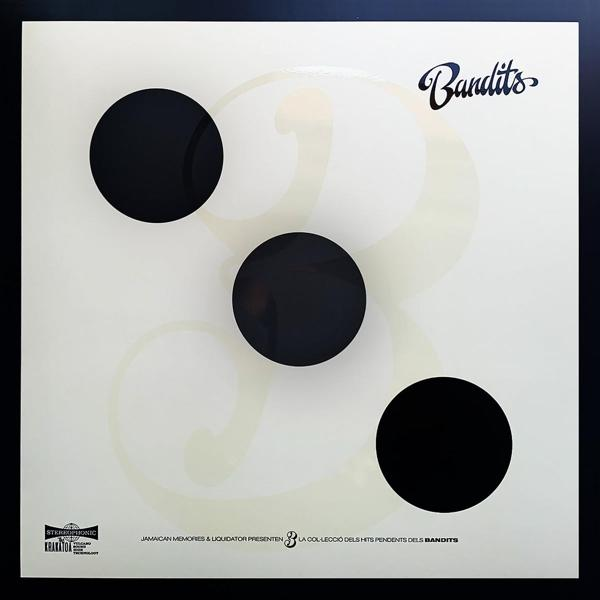 Weißes Albumcover mit drei schwarzen Kreisen. Das Wort 'Bandits' steht in Schrift. Text unten: 'Jamaican Memories'.