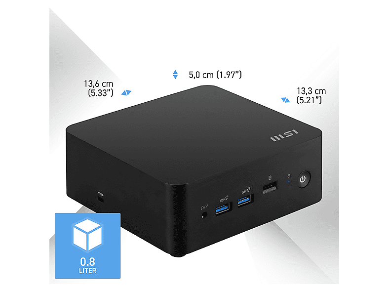 Thumbnail - MSI CUBI NUC 1MG-418DE, Mini PC mit Intel® Core™ 5 120U Prozessor, 8 GB RAM, 512 SSD, Keine Grafikkarte, Windows 11 Home
