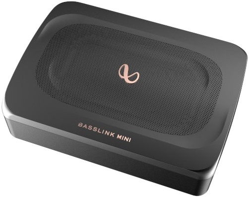 INFINITY SUBBLMINI 12V-os ülés alatti mélynyomó, hangszóró mérete: 6"x8", RMS kimeneti teljesítmény: 100W