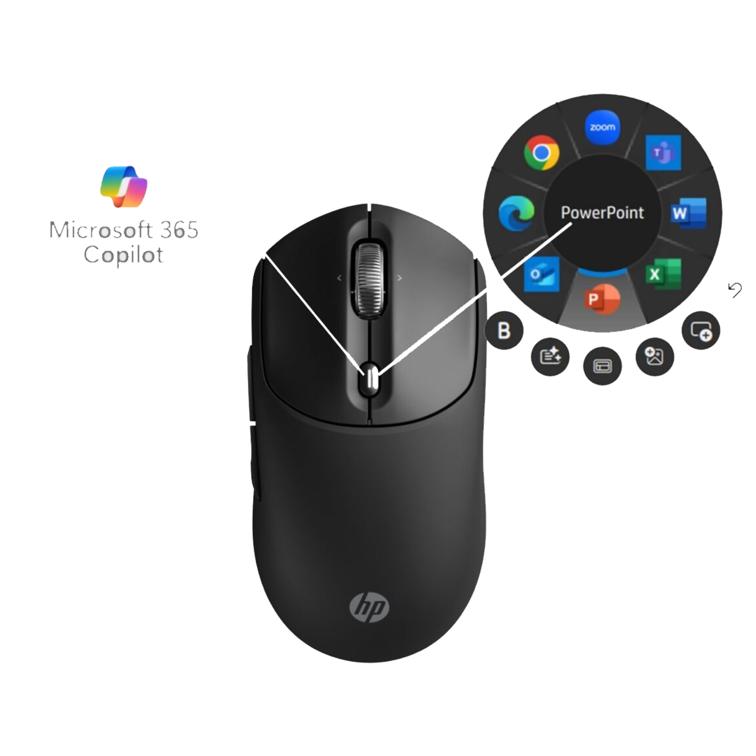 Hp 700 Oplaadbare Draadloze Muis Zwart