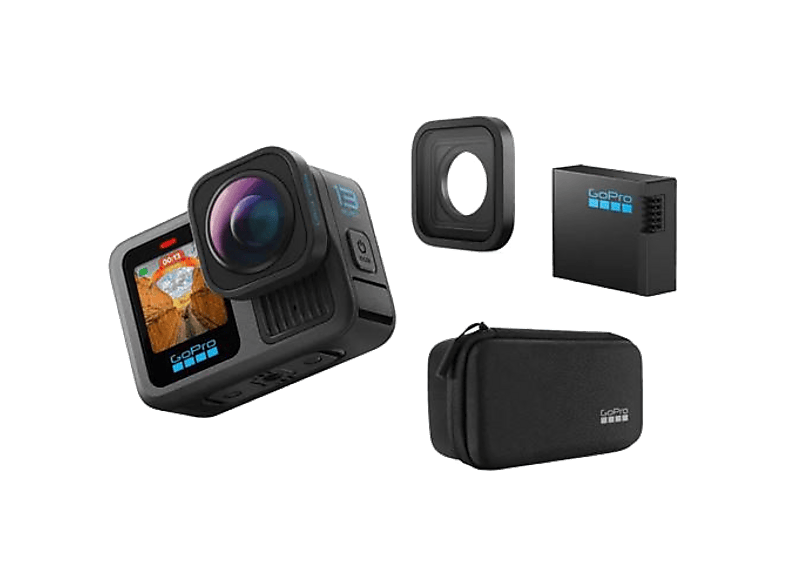 Cámara deportiva - GoPro Hero13 Ultra Wide Edition, Sensor de 27 MP, Micrófono, Pantalla LCD frontal con Vista Previa, CMOS 1/1,9", Negro