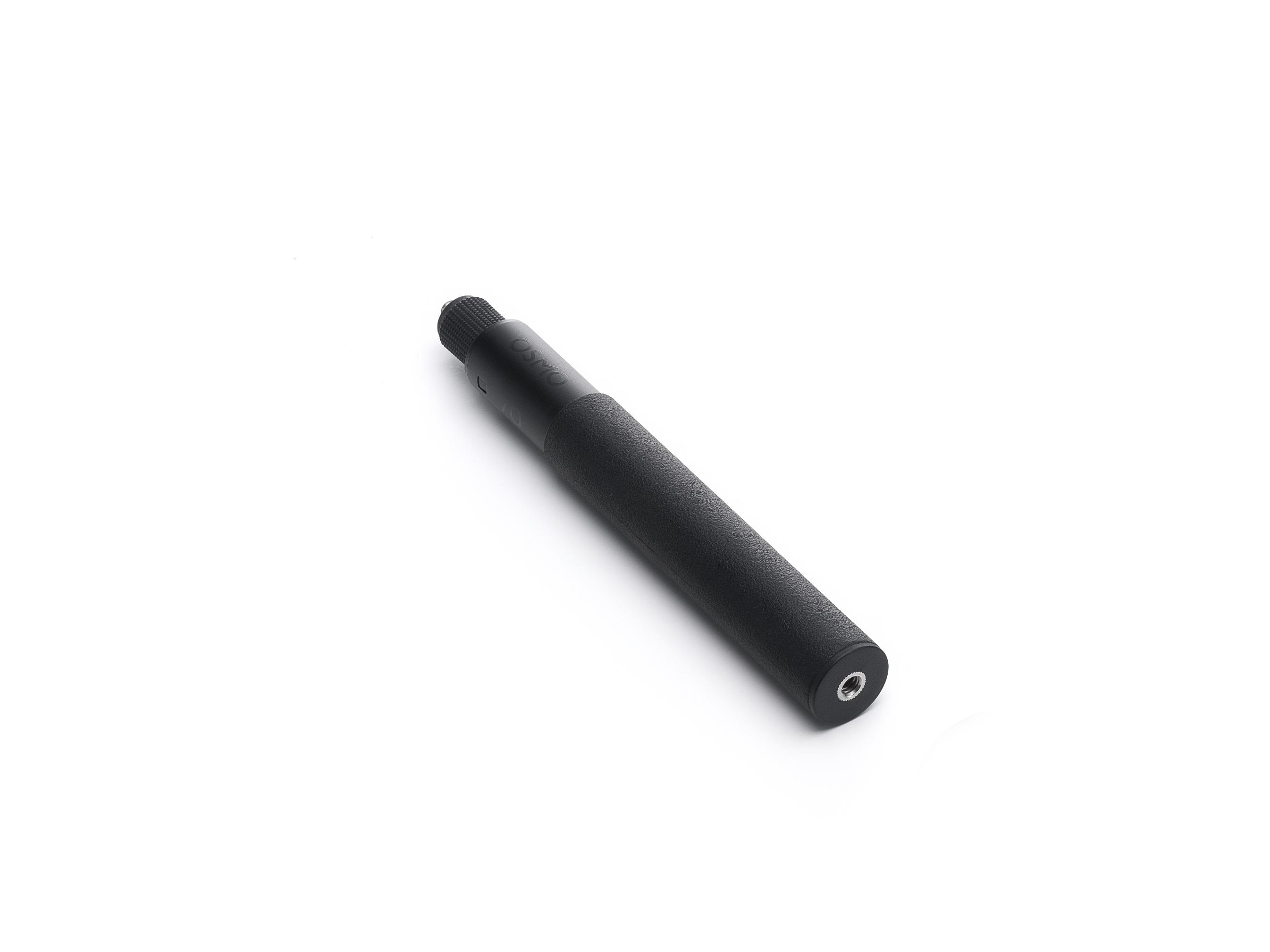 Ein schwarzes zylindrisches Objekt mit dem Wort OSmo darauf, auf weißem Hintergrund.