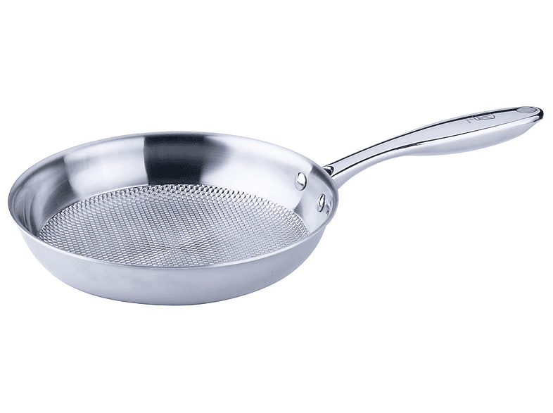 Chefkoch Trifft Fackelmann 23876 Tri-Ply Bratpfanne (Aluminium, passend für alle Herdarten, 24 cm, PFAS-frei)