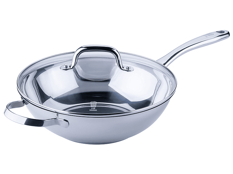 Chefkoch Trifft Fackelmann 23871 Rosenheim Wokpfanne (Aluminium, passend für alle Herdarten, 28 cm, PFAS-frei)