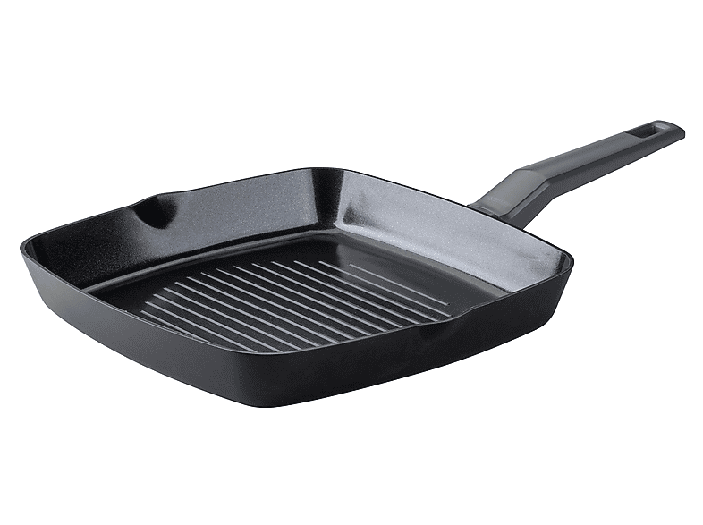 Fackelmann 66083 Grillpfanne (Aluminium, passend für alle Herdarten, 28 cm, PFAS-frei)