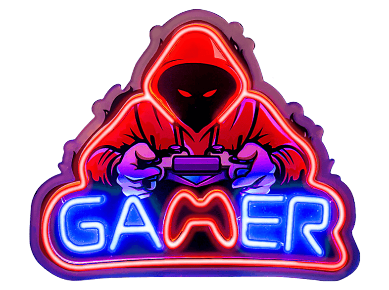 Wiszący neon LED SBS Gamer Czerwono-niebieski