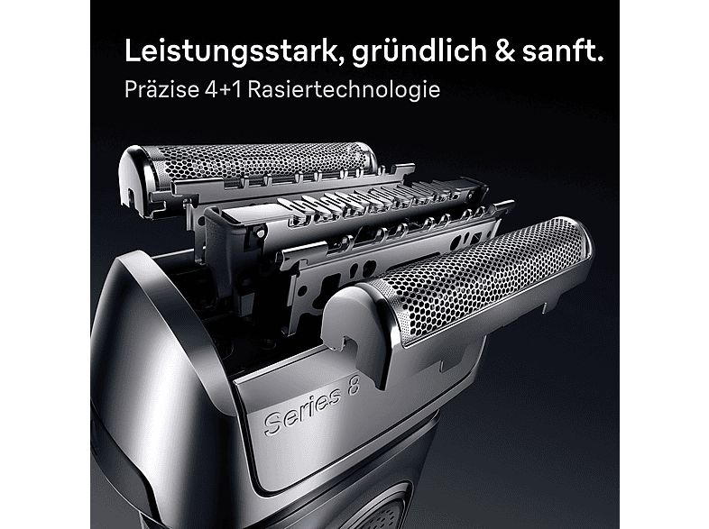 Thumbnail - BRAUN 8663CC Rasierer Series 8 Grau (Senso Flex, Reinigungsstation: Ja, mit Ladefunktion)