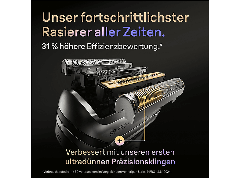 Thumbnail - BRAUN 9610s Rasierer Series 9 Pro+ Schwarz (Synchro-Sonic)