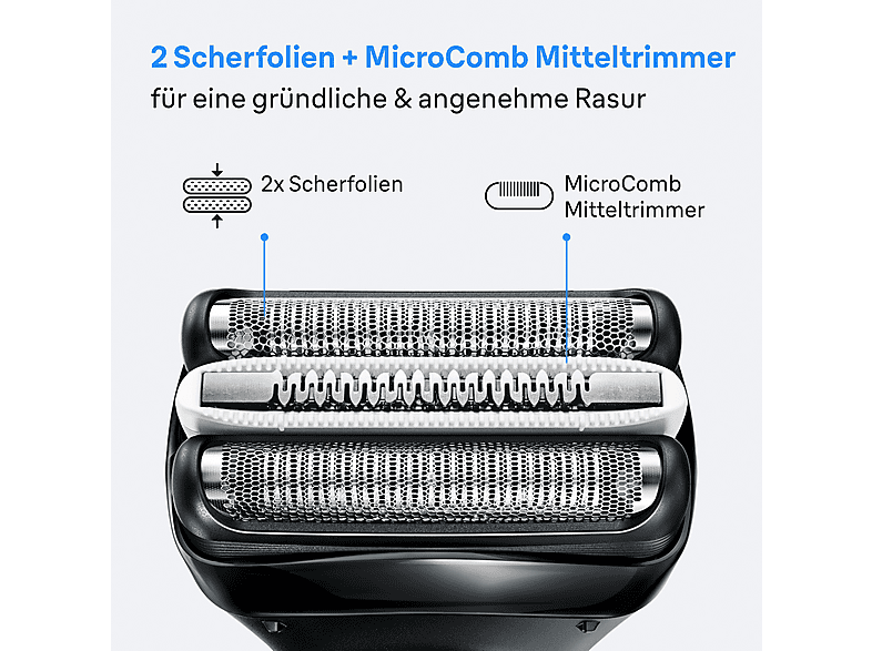 Thumbnail - BRAUN 3010BT (2025) Rasierer Series 3 Schwarz/Blau (MicroComb-Technologie)