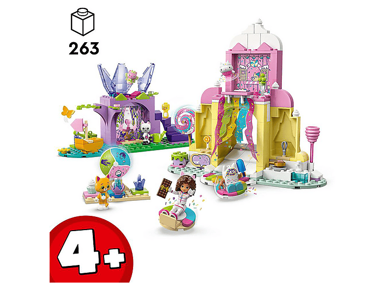 LEGO Gabby's Dollhouse 11205 Zuckerguss-Gebirge und Kätzchen-Garten Bausatz, Mehrfarbig