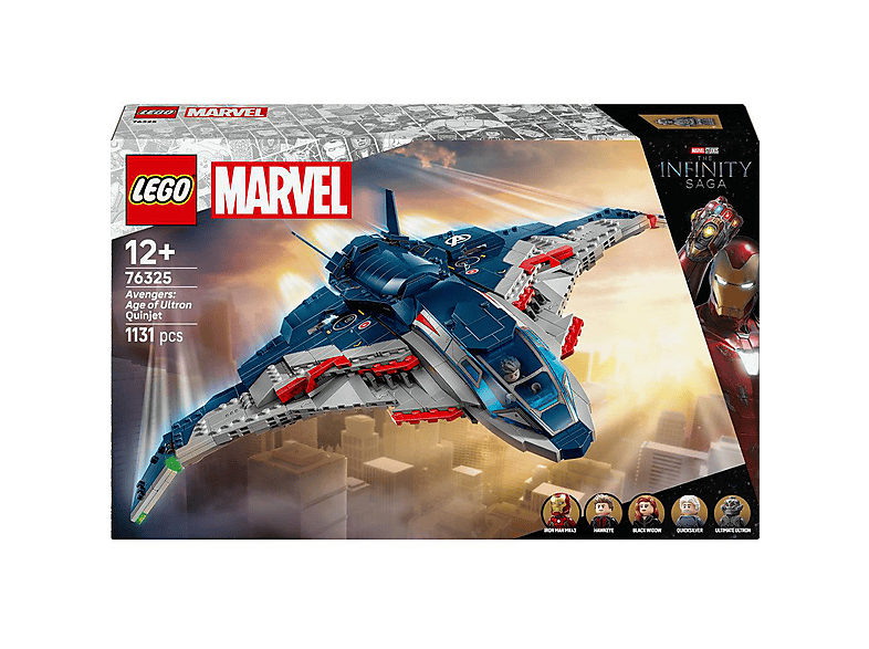 LEGO Super Heroes 76325 Avengers: Age of Ultron Quinjet Bausatz, Mehrfarbig